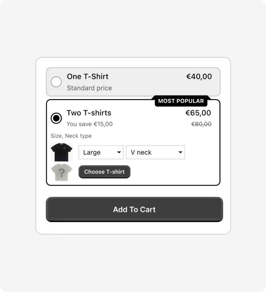 Mix & Match bundle widget